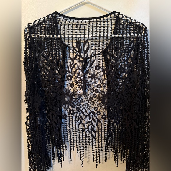 NWT Elie Tahiri SILAS Floral Crocheted Jacket Size M - Picture 8 of 11